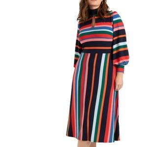 ELOQUII Rainbow Stripe Dress